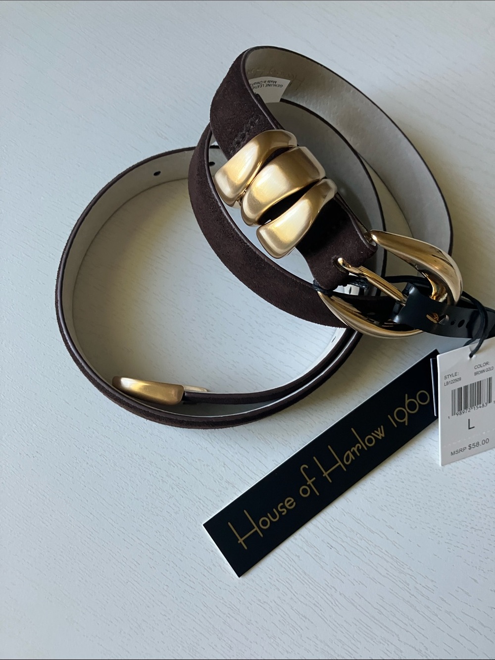 House Of Harlow 1960 Genuine Leather Belt (Size Large) NWT - Picture 7 of 11